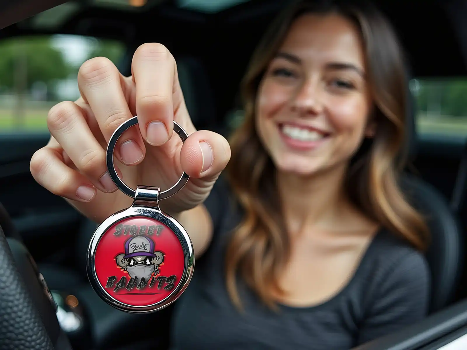 Metal Keychain Racing Finish and Alloy Build